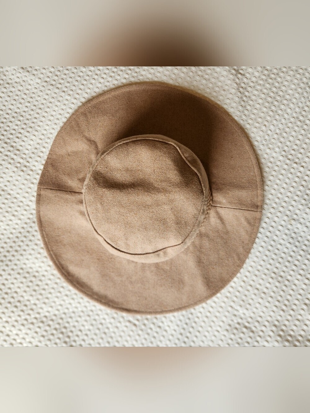 NWT The Harper Oatmeal Felt Floppy Boater Hat By ASN